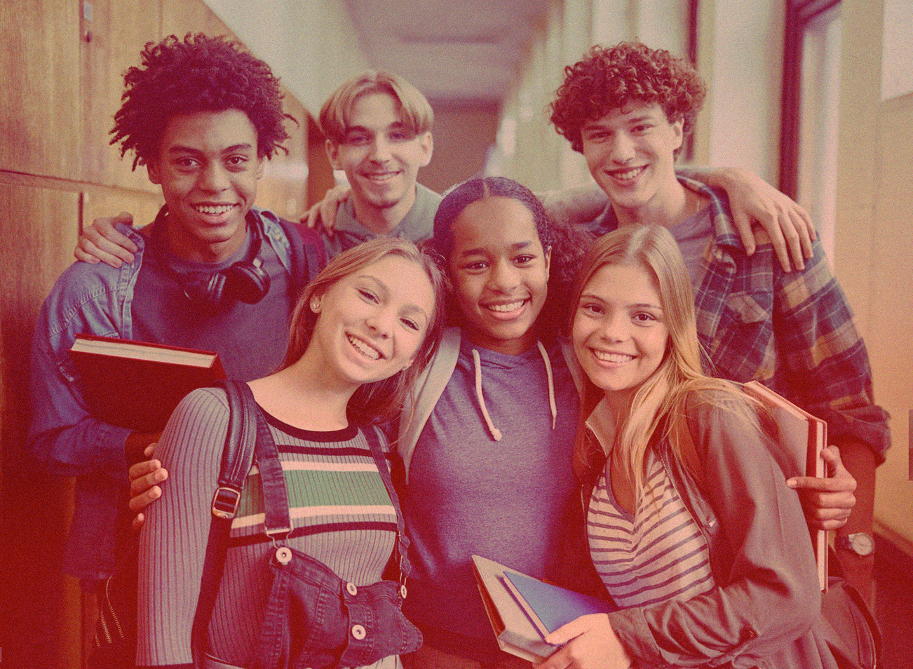 Group of joung people